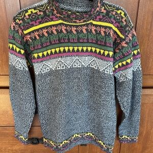 Multicolor Patterned Men's Sweater
